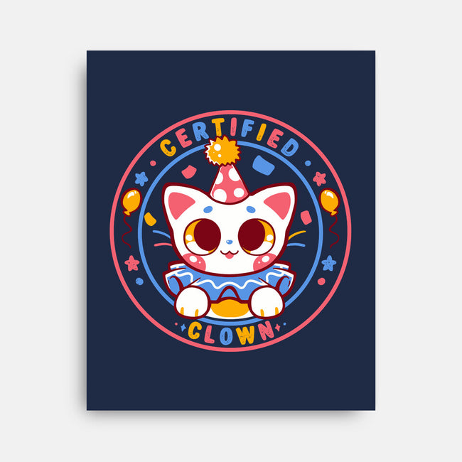Certified Clown Cat-None-Stretched-Canvas-TechraNova