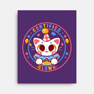 Certified Clown Cat-None-Stretched-Canvas-TechraNova