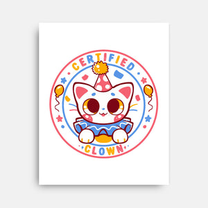 Certified Clown Cat-None-Stretched-Canvas-TechraNova