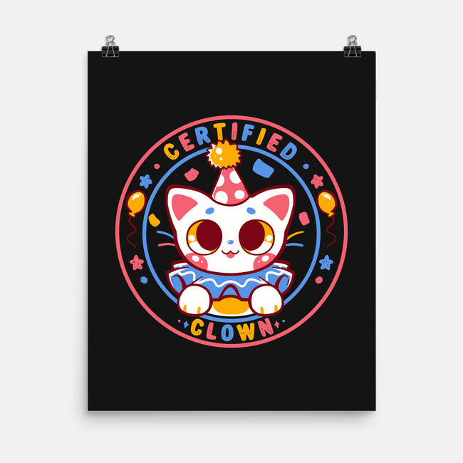 Certified Clown Cat-None-Matte-Poster-TechraNova