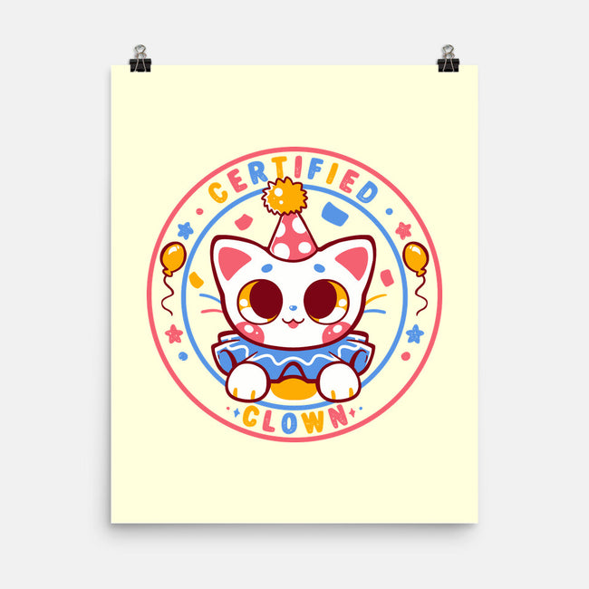 Certified Clown Cat-None-Matte-Poster-TechraNova