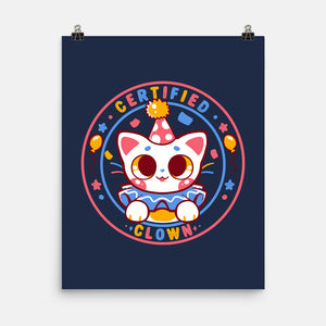 Certified Clown Cat-None-Matte-Poster-TechraNova
