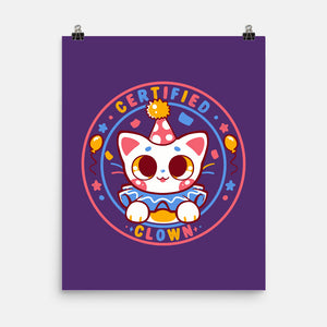 Certified Clown Cat-None-Matte-Poster-TechraNova