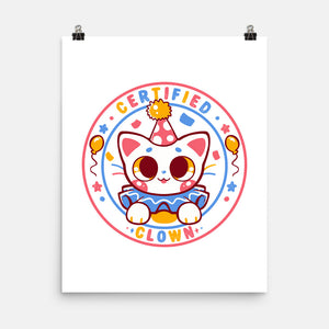 Certified Clown Cat-None-Matte-Poster-TechraNova