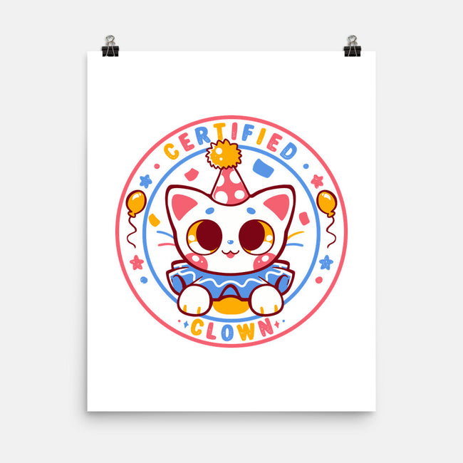 Certified Clown Cat-None-Matte-Poster-TechraNova