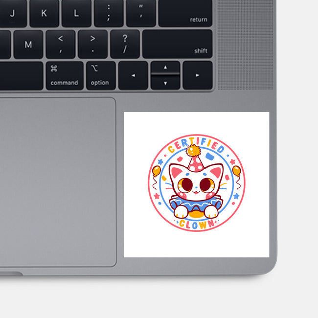 Certified Clown Cat-None-Glossy-Sticker-TechraNova