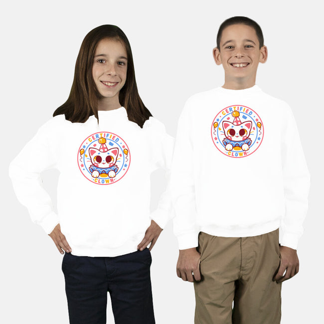 Certified Clown Cat-Youth-Crew Neck-Sweatshirt-TechraNova