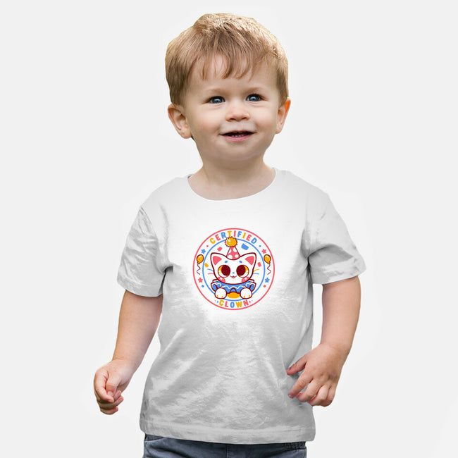 Certified Clown Cat-Baby-Basic-Tee-TechraNova