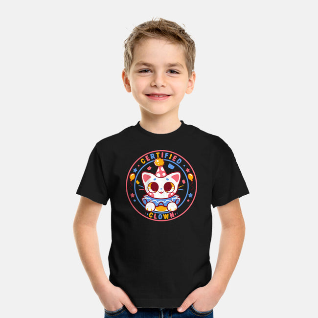 Certified Clown Cat-Youth-Basic-Tee-TechraNova