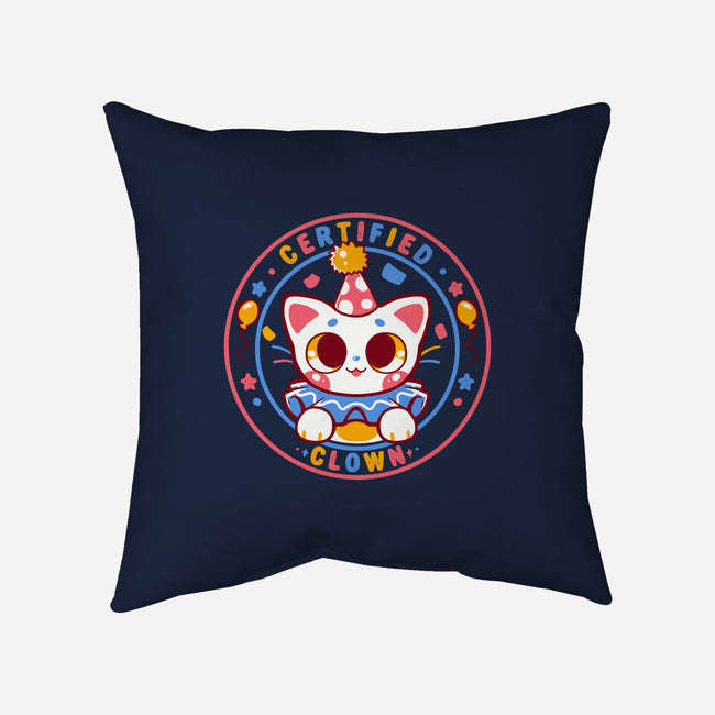 Certified Clown Cat-None-Removable Cover w Insert-Throw Pillow-TechraNova