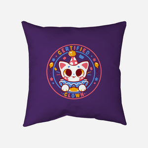 Certified Clown Cat-None-Removable Cover w Insert-Throw Pillow-TechraNova