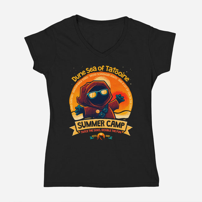 Dune Sea Summer Camp-Womens-V-Neck-Tee-teesgeex