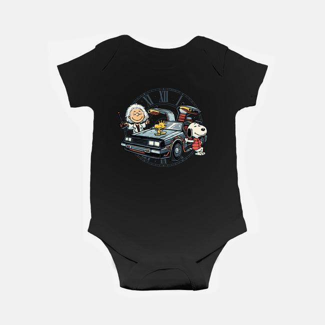 Time Travel Buddies-Baby-Basic-Onesie-glitchygorilla