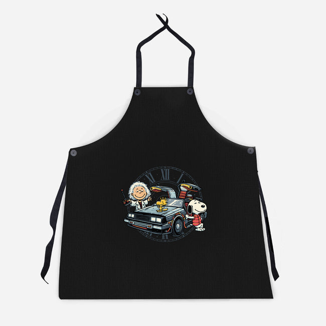 Time Travel Buddies-Unisex-Kitchen-Apron-glitchygorilla