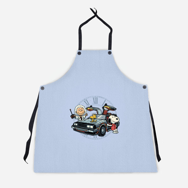 Time Travel Buddies-Unisex-Kitchen-Apron-glitchygorilla