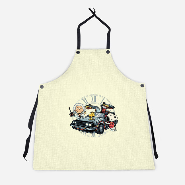 Time Travel Buddies-Unisex-Kitchen-Apron-glitchygorilla