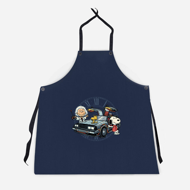 Time Travel Buddies-Unisex-Kitchen-Apron-glitchygorilla