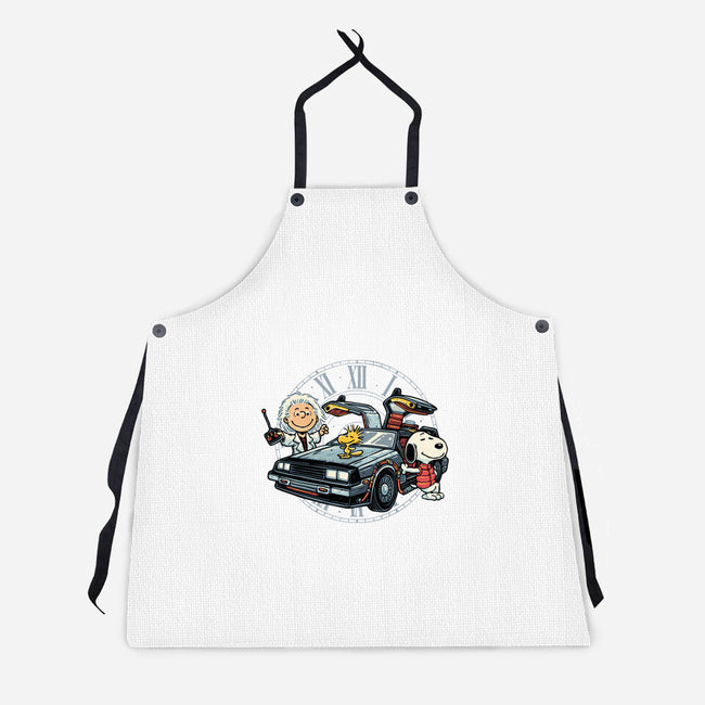 Time Travel Buddies-Unisex-Kitchen-Apron-glitchygorilla