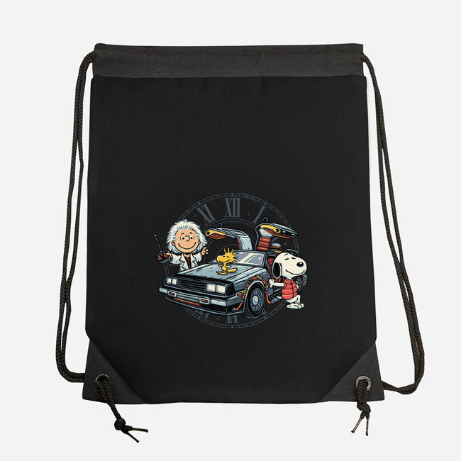 Time Travel Buddies-None-Drawstring-Bag-glitchygorilla