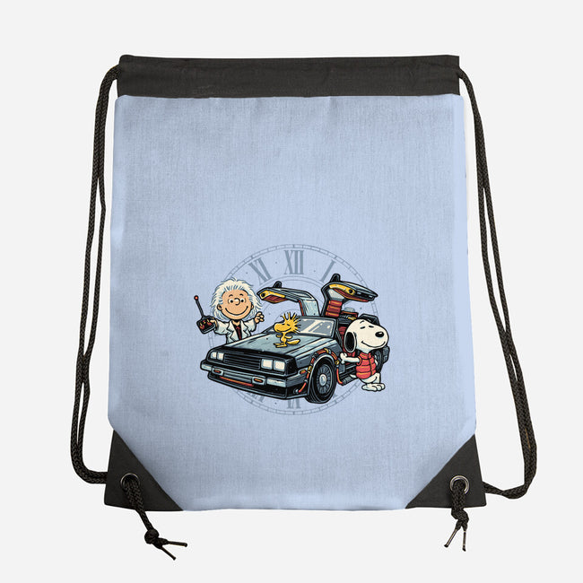 Time Travel Buddies-None-Drawstring-Bag-glitchygorilla