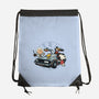 Time Travel Buddies-None-Drawstring-Bag-glitchygorilla