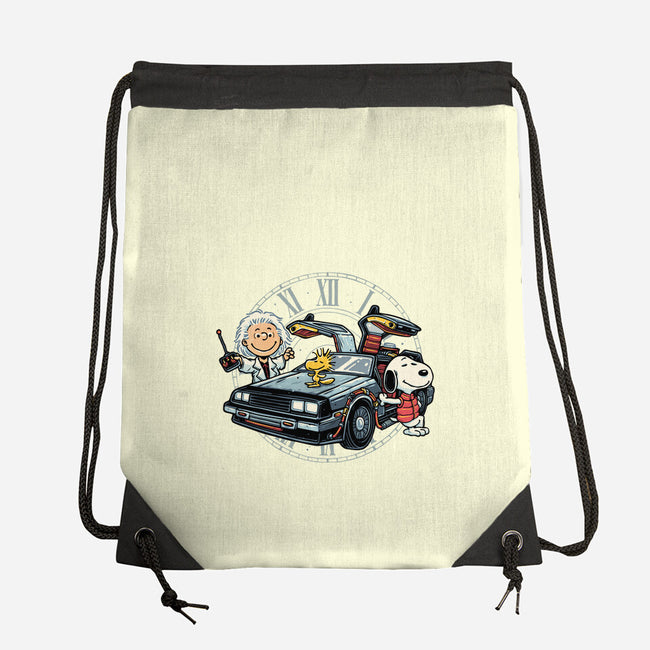 Time Travel Buddies-None-Drawstring-Bag-glitchygorilla
