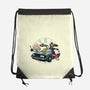 Time Travel Buddies-None-Drawstring-Bag-glitchygorilla