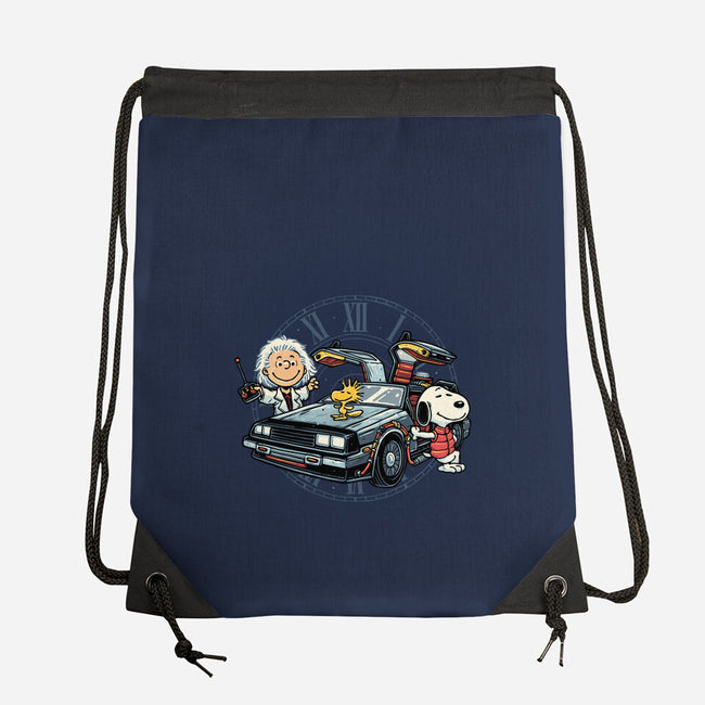 Time Travel Buddies-None-Drawstring-Bag-glitchygorilla