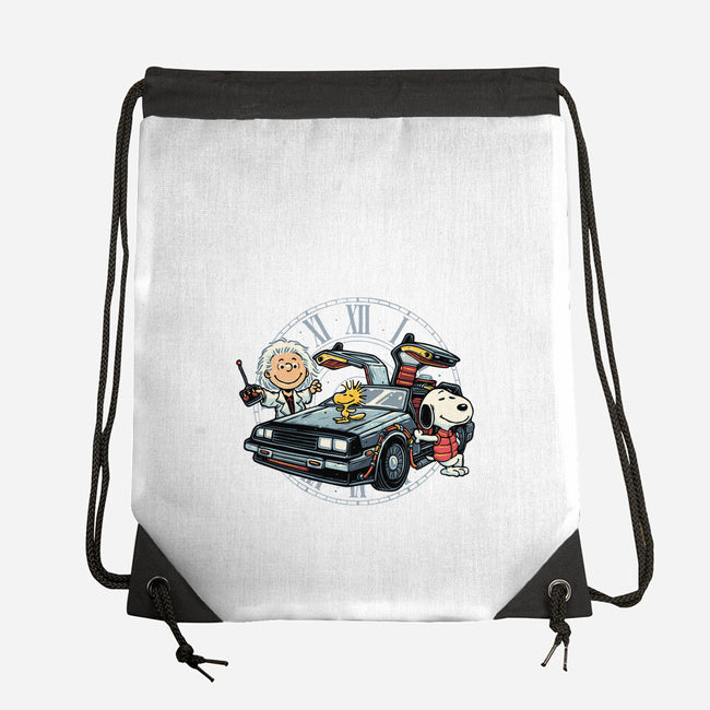 Time Travel Buddies-None-Drawstring-Bag-glitchygorilla