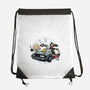 Time Travel Buddies-None-Drawstring-Bag-glitchygorilla