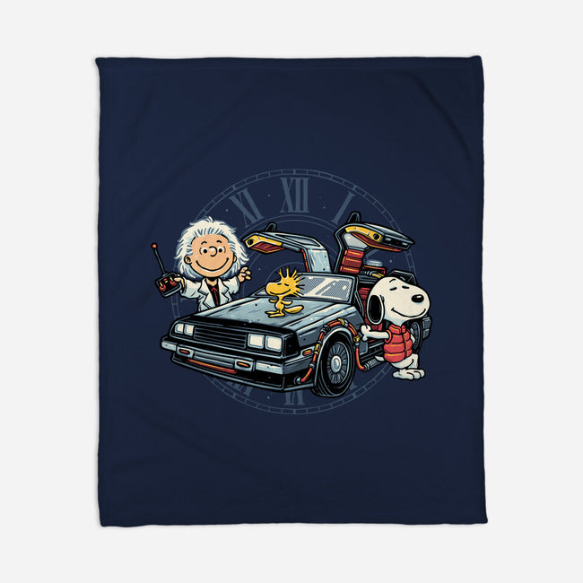 Time Travel Buddies-None-Fleece-Blanket-glitchygorilla
