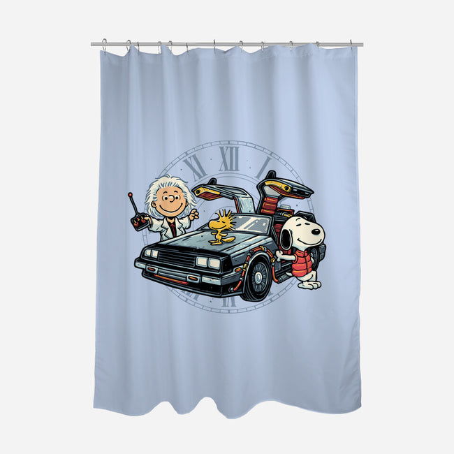 Time Travel Buddies-None-Polyester-Shower Curtain-glitchygorilla