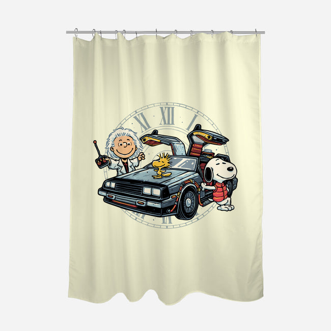 Time Travel Buddies-None-Polyester-Shower Curtain-glitchygorilla