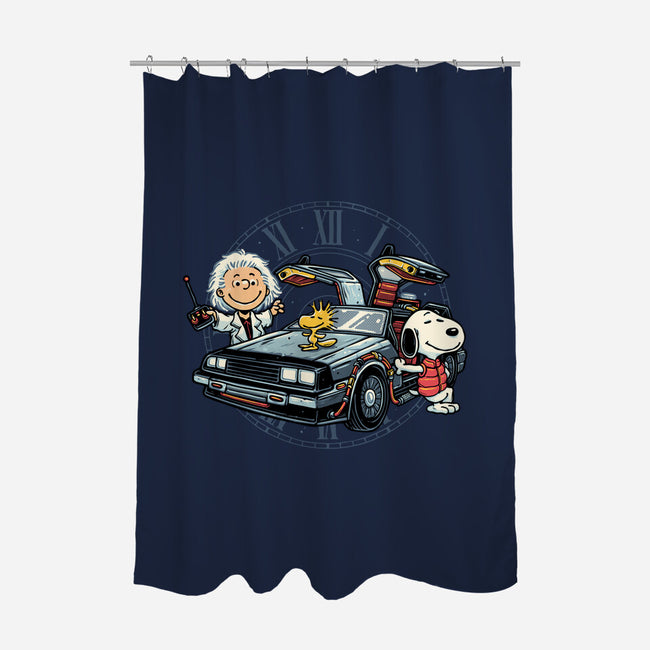 Time Travel Buddies-None-Polyester-Shower Curtain-glitchygorilla