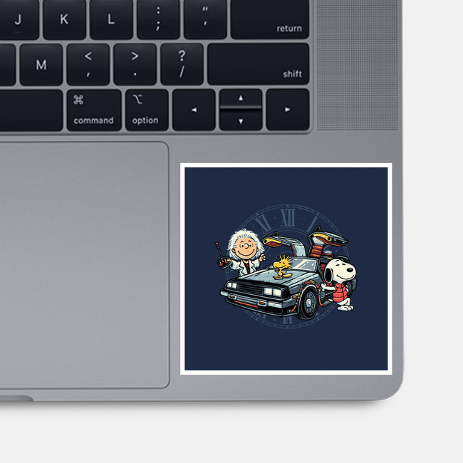 Time Travel Buddies-None-Glossy-Sticker-glitchygorilla