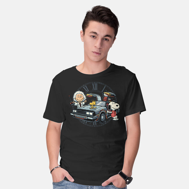 Time Travel Buddies-Mens-Basic-Tee-glitchygorilla