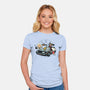 Time Travel Buddies-Womens-Fitted-Tee-glitchygorilla