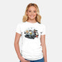 Time Travel Buddies-Womens-Fitted-Tee-glitchygorilla
