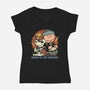 Music Is The Answer-Womens-V-Neck-Tee-glitchygorilla