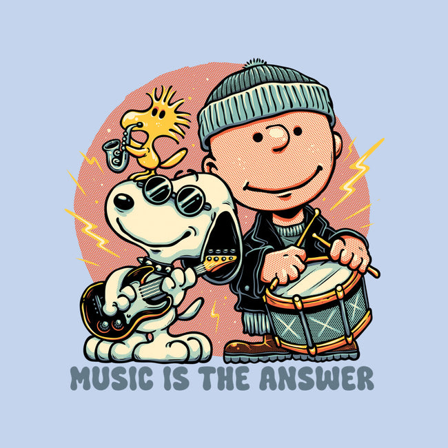 Music Is The Answer-Womens-Basic-Tee-glitchygorilla