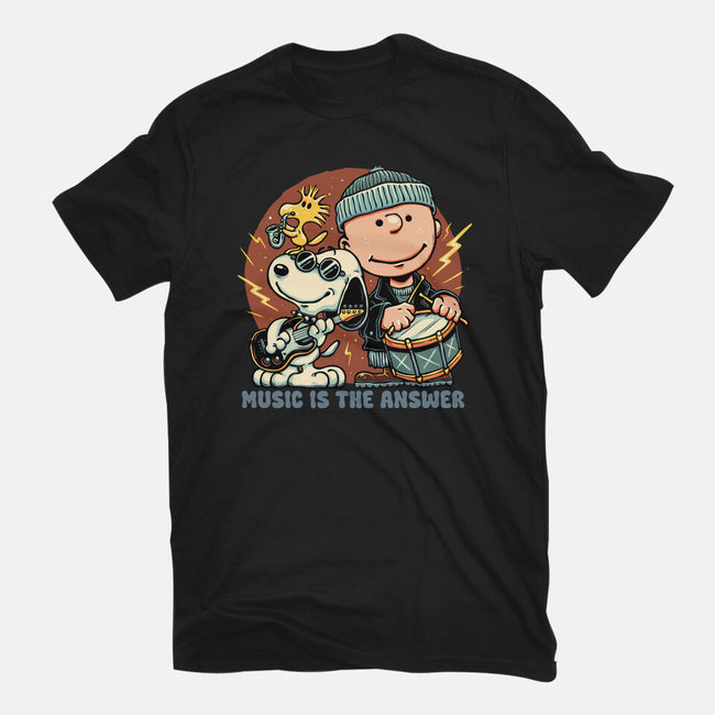 Music Is The Answer-Mens-Premium-Tee-glitchygorilla