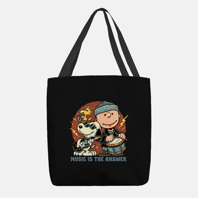 Music Is The Answer-None-Basic Tote-Bag-glitchygorilla