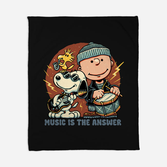 Music Is The Answer-None-Fleece-Blanket-glitchygorilla