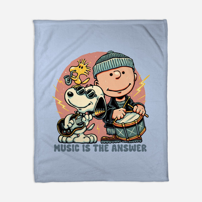 Music Is The Answer-None-Fleece-Blanket-glitchygorilla