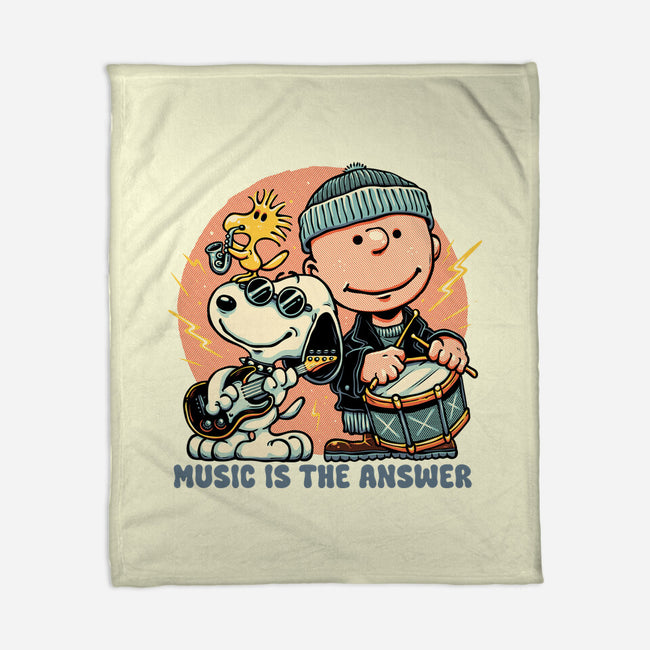 Music Is The Answer-None-Fleece-Blanket-glitchygorilla