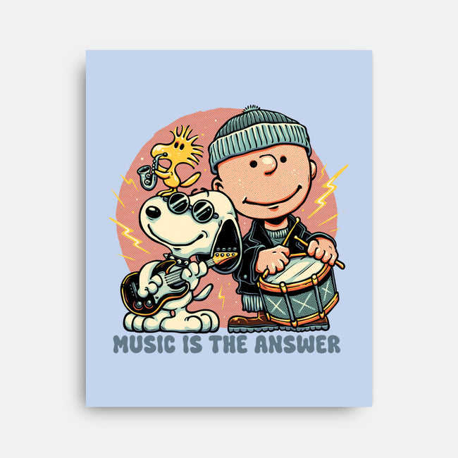 Music Is The Answer-None-Stretched-Canvas-glitchygorilla