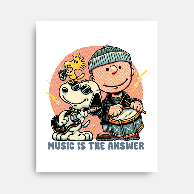 Music Is The Answer-None-Stretched-Canvas-glitchygorilla