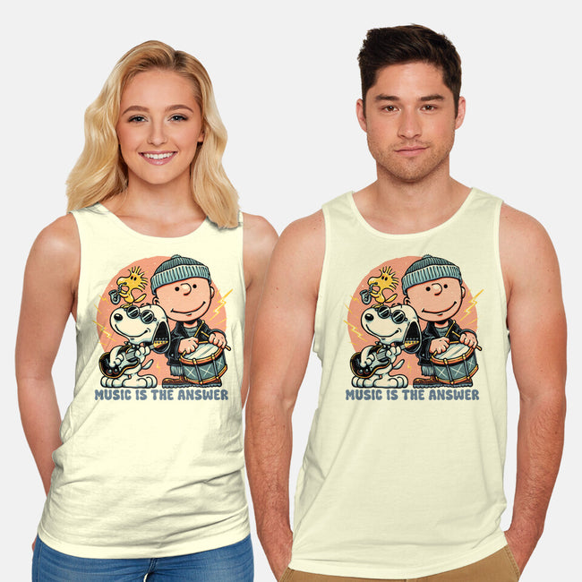 Music Is The Answer-Unisex-Basic-Tank-glitchygorilla