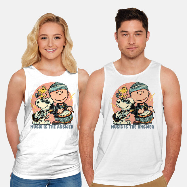 Music Is The Answer-Unisex-Basic-Tank-glitchygorilla