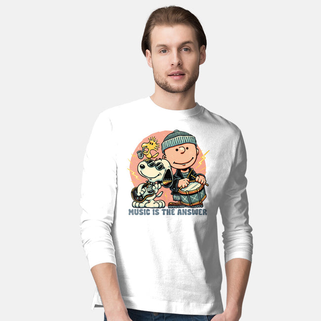 Music Is The Answer-Mens-Long Sleeved-Tee-glitchygorilla